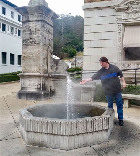 Magic fountain of hot springs